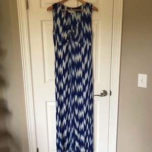 Calvin Klein Maxi Dress - Blue and White
